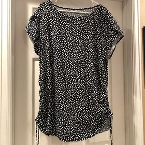 Lands End polka dot swim top